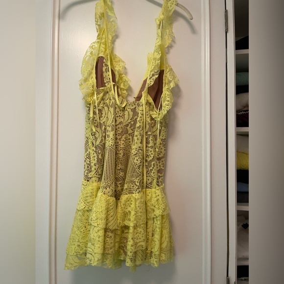 For Love and Lemons Yellow Tati dress size medium - Picture 4 of 5